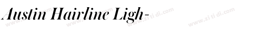 Austin Hairline Ligh字体转换